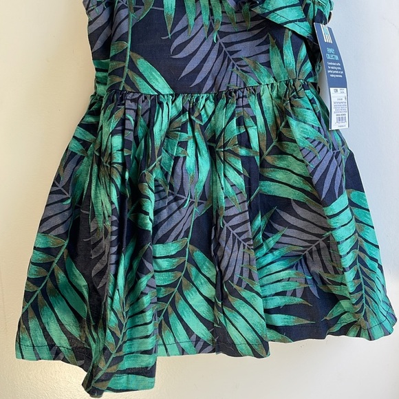 Genuine Kids from OshKosh Toddler Girls One Shoulder Palm Leaf Print Sz 12 Mts. - Picture 4 of 9